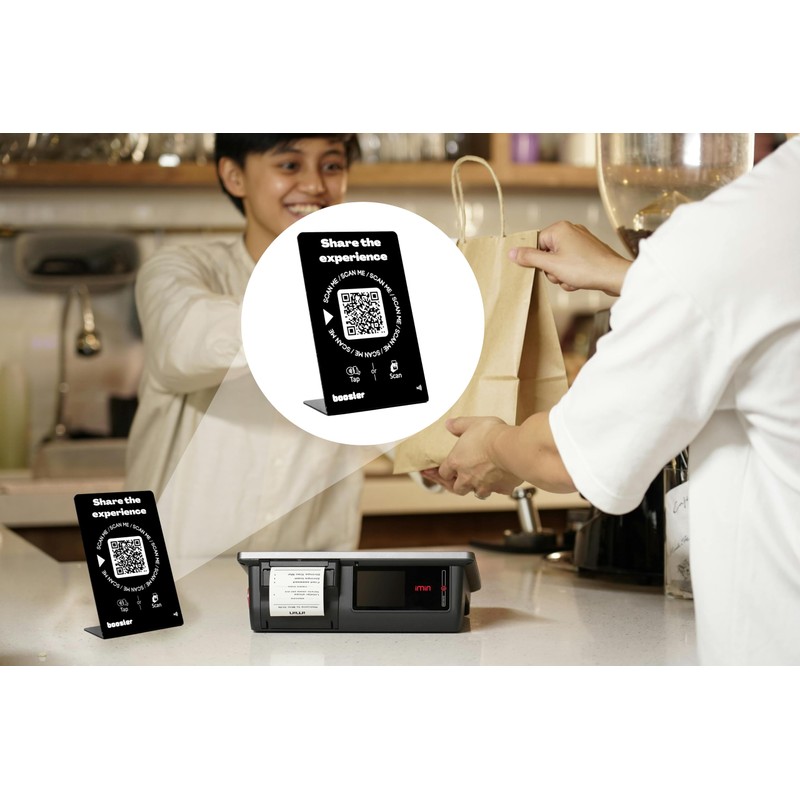 Booster Review Hub: All-in-One Digital Interaction Stand (Black)