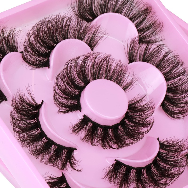 Focipeysa Dramatic Eyelashes Fluffy Faux Mink Lashes 22mm Long False