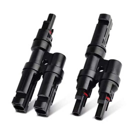 Junction Connector, Solar Panel Connector Y Branch Pair MMF+FFM for Parallel Connection Between Solar Cells (1 Pair)
