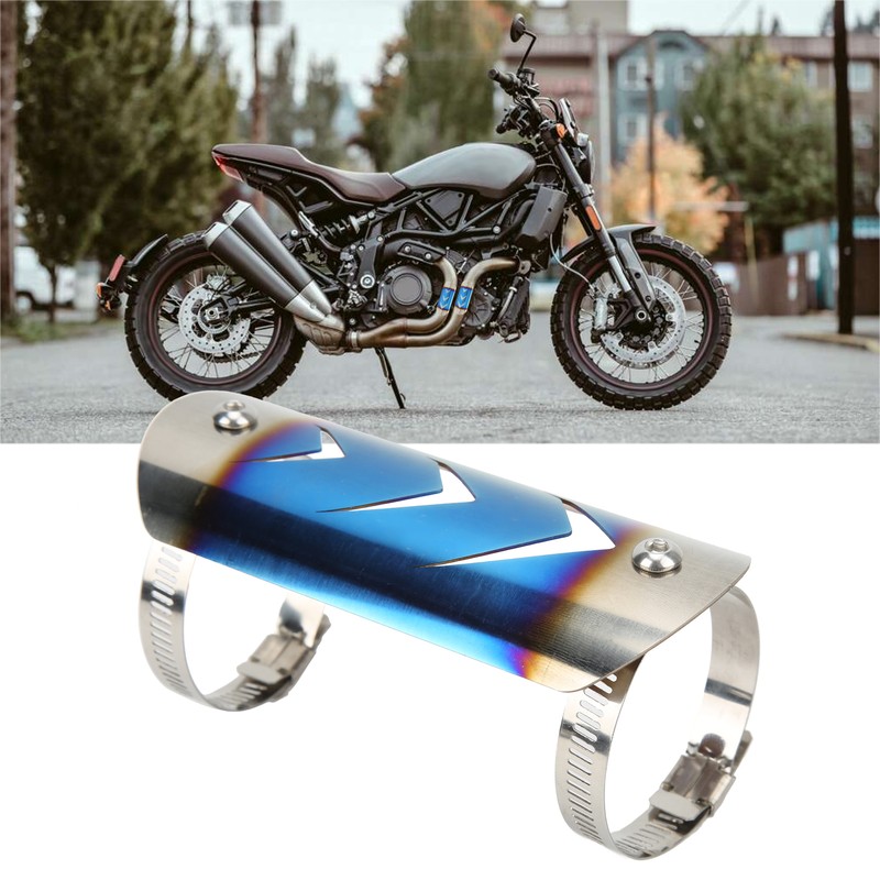 Exhaust Muffler Pipe Protector Stainless Steel Heat Shield Cover Universal