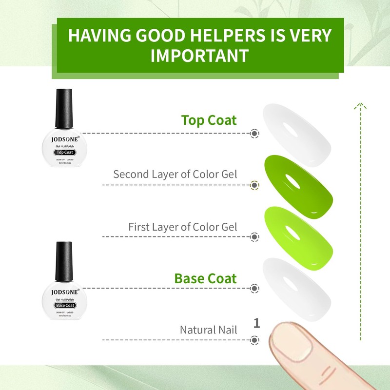 JODSONE JODSONE 2 Bottles 10ml Of Top Coat Base Coat