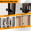 HILLMASTER Pocket Door Hardware, Matte Black Solid Brass Pocket Door