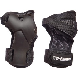 CTHOPER Kids, Men and Women Impact Wrist Guard Protective Gear Wrist Brace Wrist Support for Skating Skateboard Skiing Snowboard (Black, M)