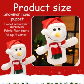 Biluer Christmas Hand Puppets, 1 x 30 cm Santa Claus Hand Puppet Cartoon Christmas Finger Plush Toy Christmas Hand Puppet Children Suitable for Storytelling and Role Play