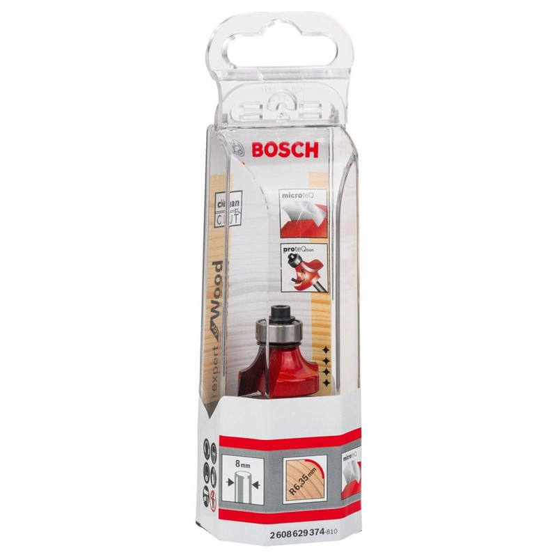 Bosch 2608629374 "Expert" Rounding Router Bit, 0 V, Silver, 8