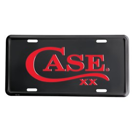 CASE XX Knives Black and Red Aluminum License Plate Long Tail C 52556