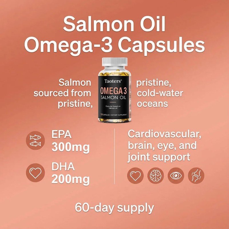 Cápsulas De Aceite De Salmón Taoters Omega-3 (120 Cápsulas)