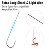 Dr.Fish 100 Pack Aberdeen Hooks Freshwater Fishing Hooks, Extra Long