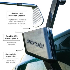 Scrubi Golf Club Cleaner for Golf Carts - Compact & Efficient Cleaning Tool for Golf Clubs – Easy to Use & Waterproof Design – Includes Strong Nylon Brush – Perfect for Irons