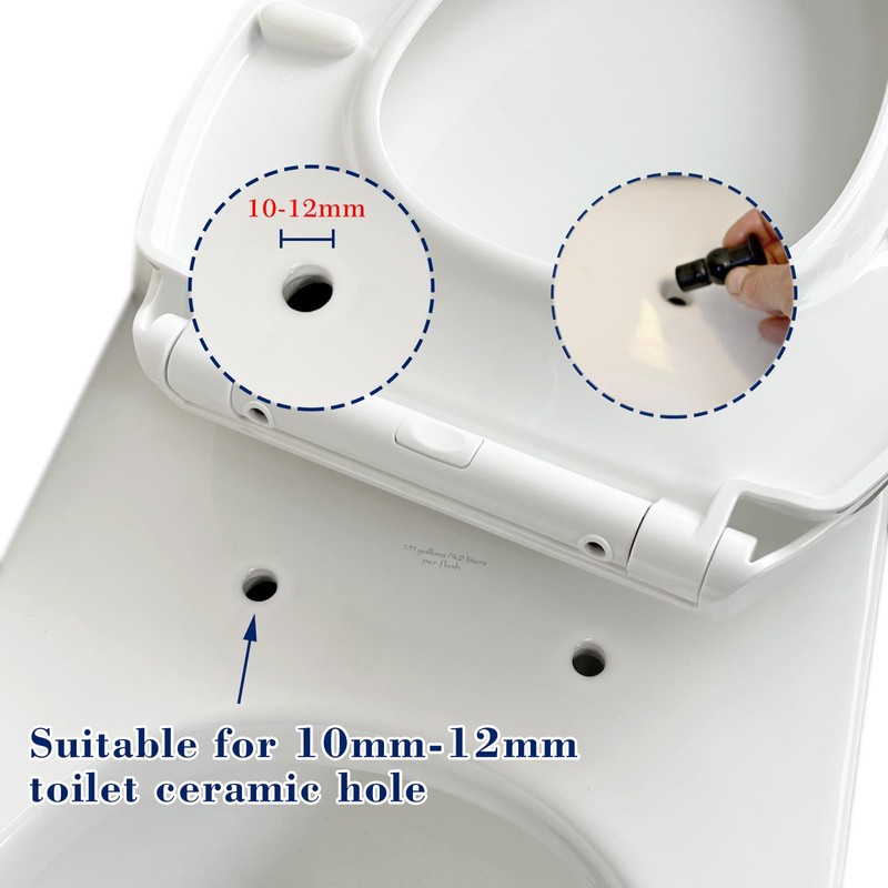 9mm Dia Toilet Seat Screws Compatible with Kohler, Top Mounting