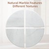 Jusmioke White Marble Corner Shower Shelf, 9 Inch Stone Corner