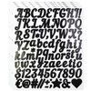 Small Black Letter Number Stickers, 5 Sheets Alphabet Symbols Sticker Kit for Scrapbook,DIY and Crafts, Letters Stickers Supplies