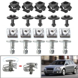 Bohaner Underrun Protection Installation Kit Underbody Replacement Kit Underbody Protection Engine Cover Attachment Motor Clips Screw Set for A.u/D.-i A4 A6 A8 V.W. P.assat B5