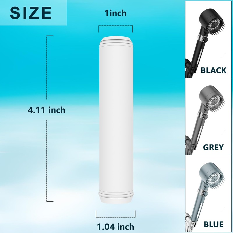 Molgoc Replacement Water Filter for Shower Head Handheld,Compatible with PWERAN