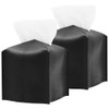 VOANZO 2 x Square Modern Dainty PU Leather Tissue Box
