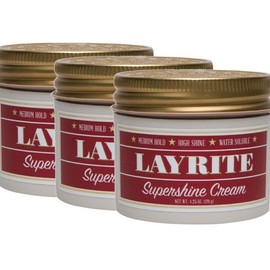 Layrite Super Shine Cream Wax Medium Hold Layrite Supershine Cream, 3 pieces, 120g / 레이라이트 슈퍼 샤인 크림 왁스 미디엄 홀드 Layrite Supershine Cream, 3개, 120g