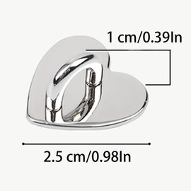 Wvapzwr 12Pcs Phone Charm Hook,Finger Ring Loop Stand for DIY Hanging, Heart Phone Holder,Adhesive Phone Finger Grip Loop Stand Metal Phone Charm Rings for DIY Hanging Supplies, 4 Colors