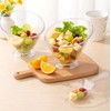 6 Pcs Clear Plastic Angled Serving Bowls and Scoops, 3