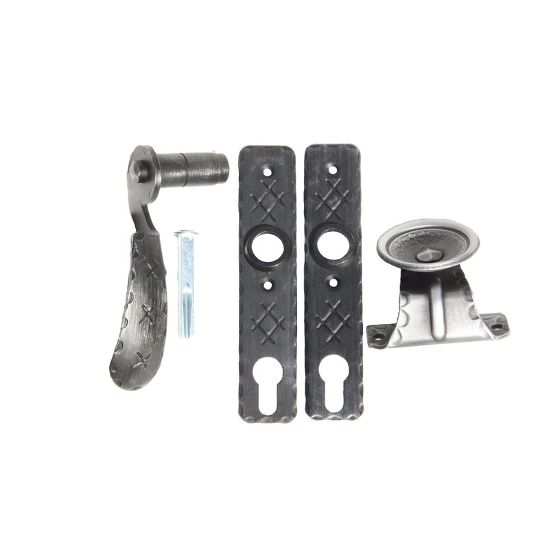 UHRIG Wrought Iron Handle Set for Garden Door, Right Door