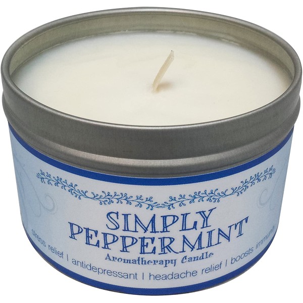 Our Own Candle Company Soy Wax Aromatherapy Candle, Simply Peppermint, 6.5 Ounce