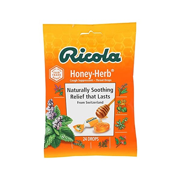 Ricola Honey Herb Cough Suppressant Throat Drops | Naturally Soothing