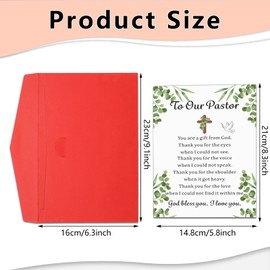 Pastor Appreciation Gifts Pastor Appreciation Cards for Men Women Thank You Gifts for pastor Clergy appreciation Month Priest Anniversary Retirement Card for Ministry Minister Birthday Fathers Day