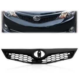 G-PLUS Front Upper Bumper Hood Grill Grille Assembly Compatible with Toyota Camry SE XSE Sedan 4-Door 2012 2013 2014