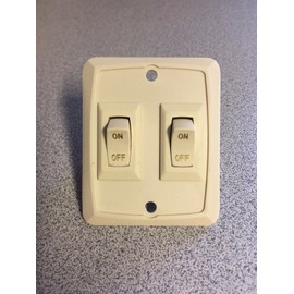 SIGMA RV 12 VOLT TAN DOUBLE WALL LIGHT SWITCH TRAILER CAMPER VAN