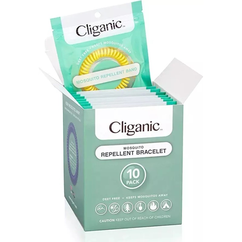 Cliganic Pulsera Repelente De Mosquitos- Pack De 10-colores Variados