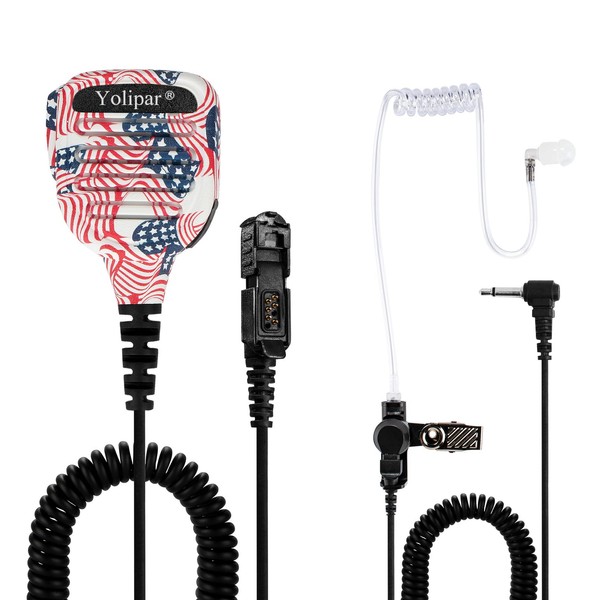 Yolipar Radio Shoulder Speaker Mic Handheld Microphone with 3.5mm Audio