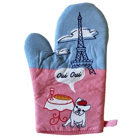 Oui Oui French Bulldog Oven Mitt Funny Pet Puppy Animal Lover Kitchen Glove Funny Graphic Kitchenwear Funny Dog Novelty Cookware Multi Oven Mitt