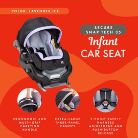 Baby Trend Secure Snap Tech Infant Car Seat, Purple