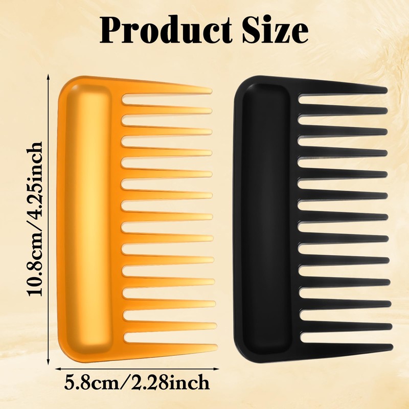 Mabor 2Pcs Mini Wide Tooth Comb, Small Travel Detangling Comb