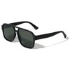 Dweebzilla Oversized Square Sport Aviator Sunglasses Classic Turbo (Matte Black