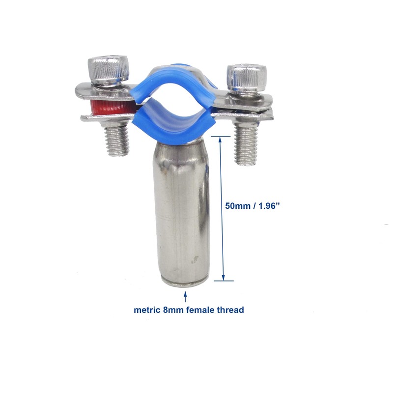 Stainless Steel Adjustable Pipe Bracket Clamp - Wall/Ceiling Mount Support