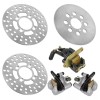 Caltric Front and Rear Brake Discs w/ Calipers Fits Yamaha