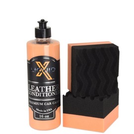 Liquid X Classic Leather Conditioner Combo - 16oz Leather Conditioner & Foam Applicators - Non Greasy, Dry to The Touch, Easy Application