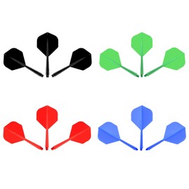ACONDE Pack of 12 Dart Flights with Shafts Stable, 75 mm Thread Dart Flights, Integrated Dart Flights and Shafts, for Darts Game (4 Colours)