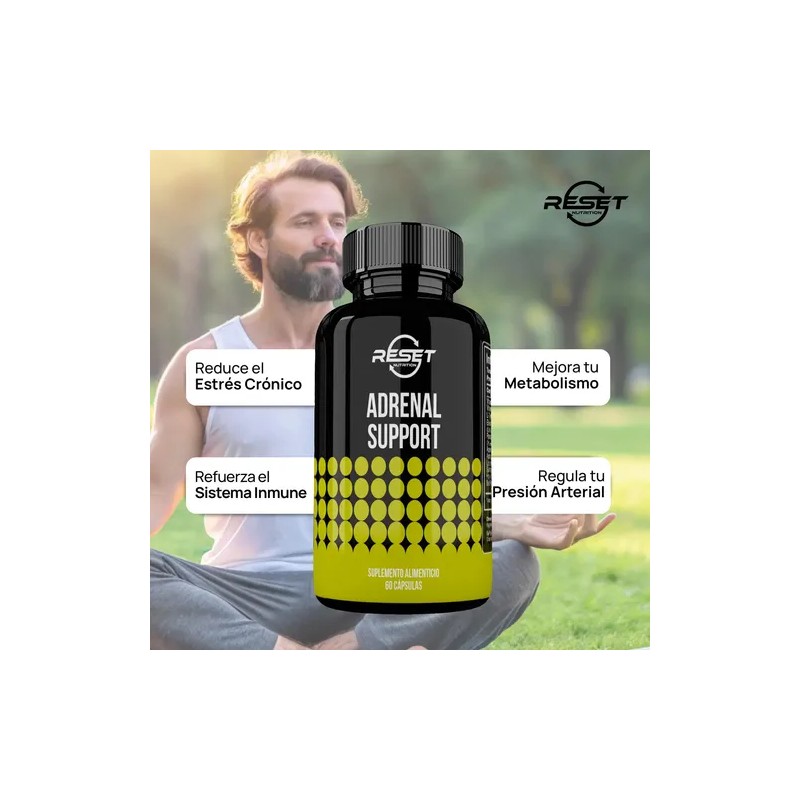 Reset Nutrition Adrenal Support Suprarrenal Energía Cáps Sabor