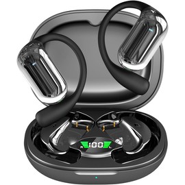 ND NEXT DESTINATION Wireless Bluetooth Sport Headphones V5.4 Bone Conduction Open Ear Headset (Black)