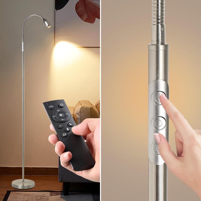Reading Floor Lamp, 72" Tall LED Lamp with Flexible Gooseneck,