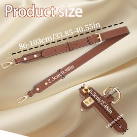 SI SEN Shoulder Strap for Women's Bag, Leather Shoulder Strap, Adjustable Shoulder Strap, Suitable for Women's Bags, Open the door