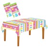 SSuirk 2-Pack Easter Eggs Tablecloths - 54x108 Inch Disposable Plastic