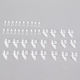 RiToEasysports 20 Sets Micro Control Horns,4 Hole Control Horns Clevis Kit for RC Airplane Foam Fixed Wing Aircraft