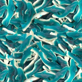 Blue Sharks Gummy Candy | 2 Pound Bag | Fruity Shark Candy for Parties, Buffets, and Events | Fun Chewy Gummy Fish | Classic Blue Raspberry Flavor