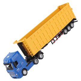 Tbest 1:50 Dump Truck, Highly Simulated Die-Cast Model, Container Truck, Static Model Car Toy for Boys (Yellow)
