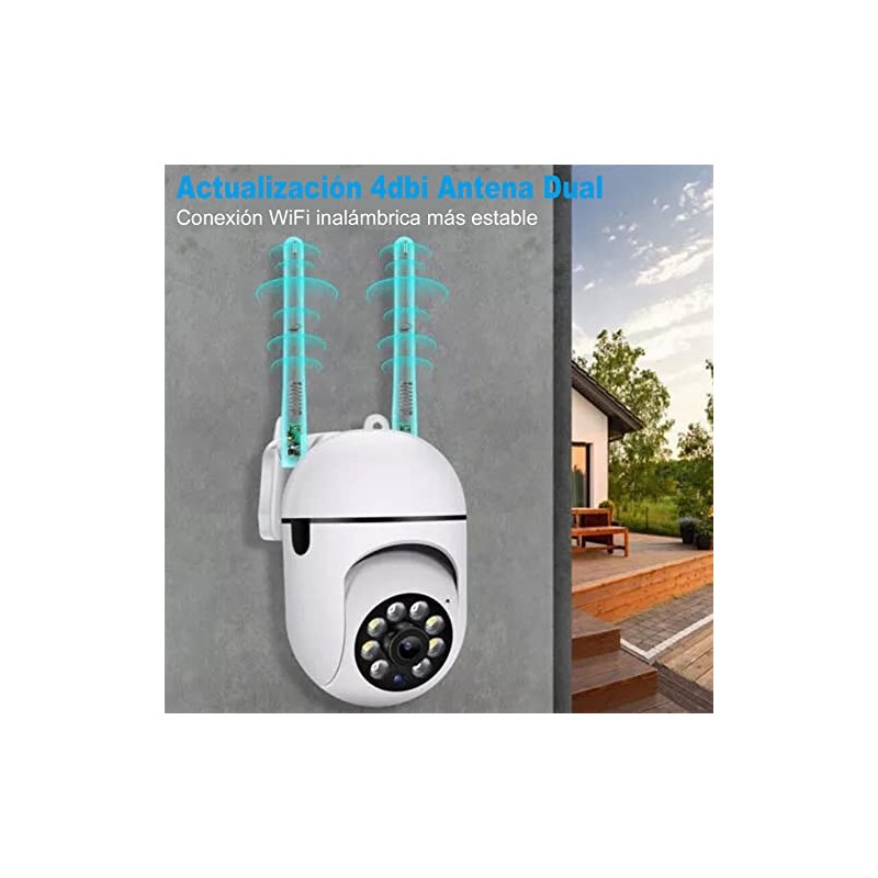 BAKEWAY Cámara de Seguridad Exterior WiFi HD 1080P IP66 Impermeable