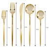 Novelty Modern Flatware, Cutlery, Disposable Plastic Dinner forks Luxury Gold