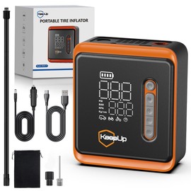 Tire Inflator Portable Air Compressor,3X Faster Portable Tire Tump with 10000mAh Battery, 150PSI Cordless Air Pump for Cars, Bikes, Motorcycles, and Sports Balls