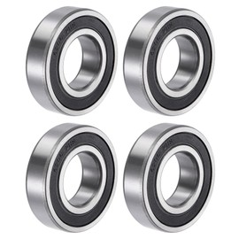 TOP-VIGOR 4Pcs 6206-2RS Deep Groove Ball Bearings, Z1 30mm x 62mm x 16mm Double Sealed Industrial Bearings, Chrome Steel Skateboard Bearings for Electrical Instrument Equipment
